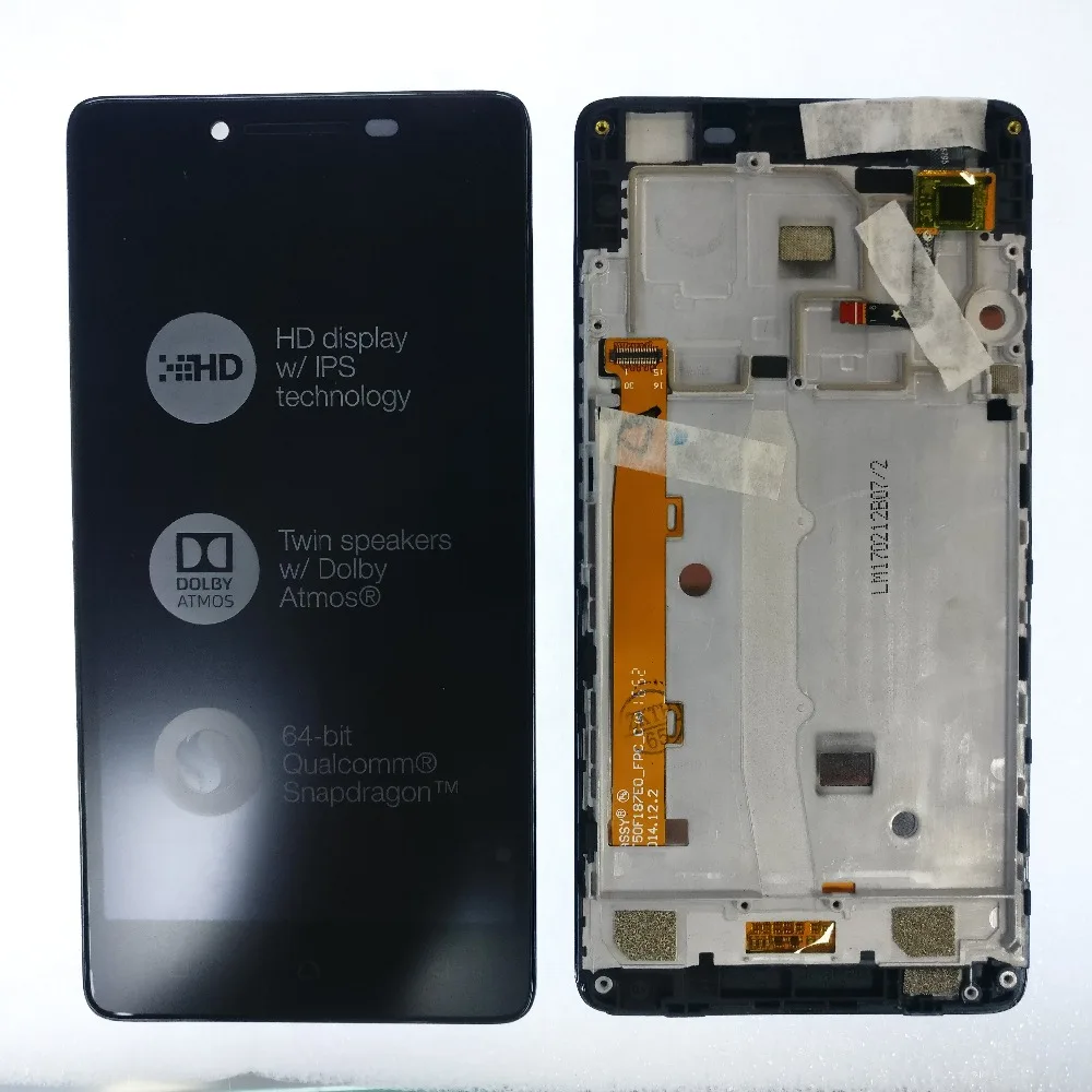 Оригинальный черный 5 0 дюймов для lenovo a6010 ЖК дисплей с сенсорным экраном