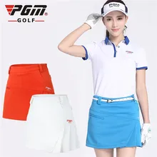 PGM Brand Golf Skirt Lady Girls Golf Clothing Female Leisure Sport Skirt Solid Color Women Golf Short Dress 3Color