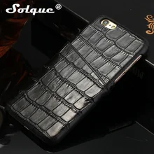 Solque Настоящее кожаный чехол для iphone 8 7 Plus сотовый телефон Настоящая кожа держателя карты Чехол Чехлы Роскошные 3D крокодил Дизайн