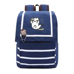 2018 Неко Atsume уникальный печати рюкзак Для женщин милые кошки BookbagCanvas рюкзак школьный для девочек рюкзак Повседневное