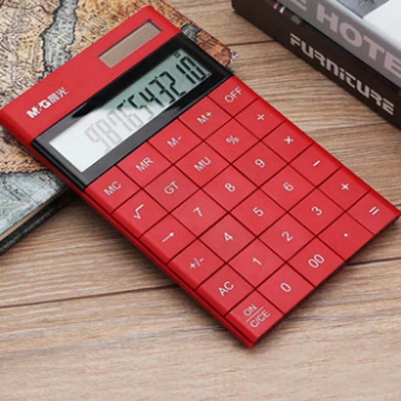 Школьный офис 12 цифровой Настольный Калькулятор Инструмент Двойной источник питания калькуляторы на солнечных батареях Мини Портативный Дисплей Карманный электронный