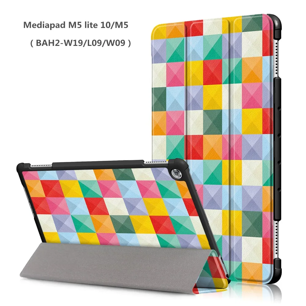 Для huawei Mediapad M5 lite 10 &quotBAH2-W19/L09/W09 складной Folio tablet Case Smart Cover протектор проснуться