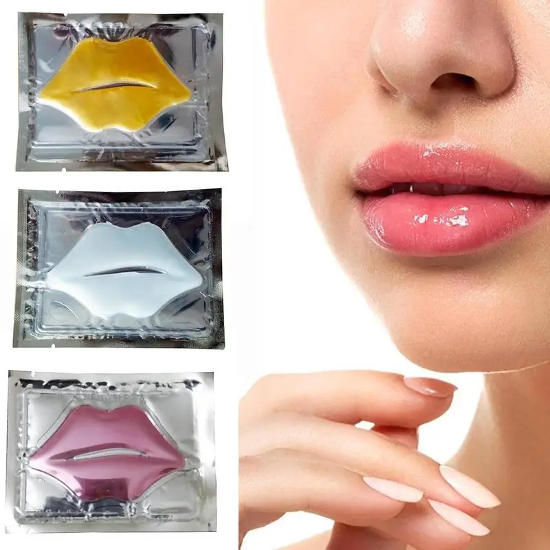 

1pc Anti Ageing Wrinkle Crystal Lip Membrane Patch Gel Lips Plumper Collagen Lip Mask Pads Moisturizing Essence Enhancer