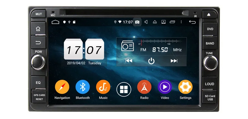 Perfect 100*200 MM size car dvd player for toyota universal Rav4 Corolla Vios Hilux Land Cruiser car audio stereo built in wifi RDS 7