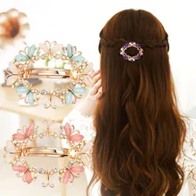 1 шт. хрустальные стразы заколки для волос элегантные женские Девушки цветок Бабочка заколка-брошь аксессуары для укладки волос