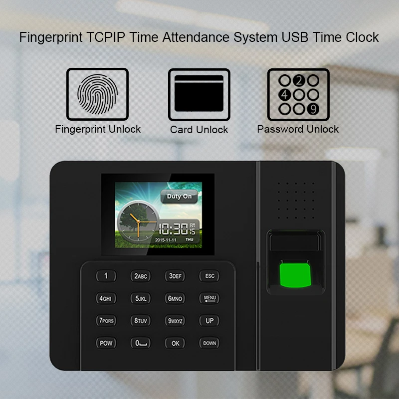 Eseye TCP/IP USB сканер отпечатков пальцев система времени Биометрические часы Функция считыватель работник для офиса компании