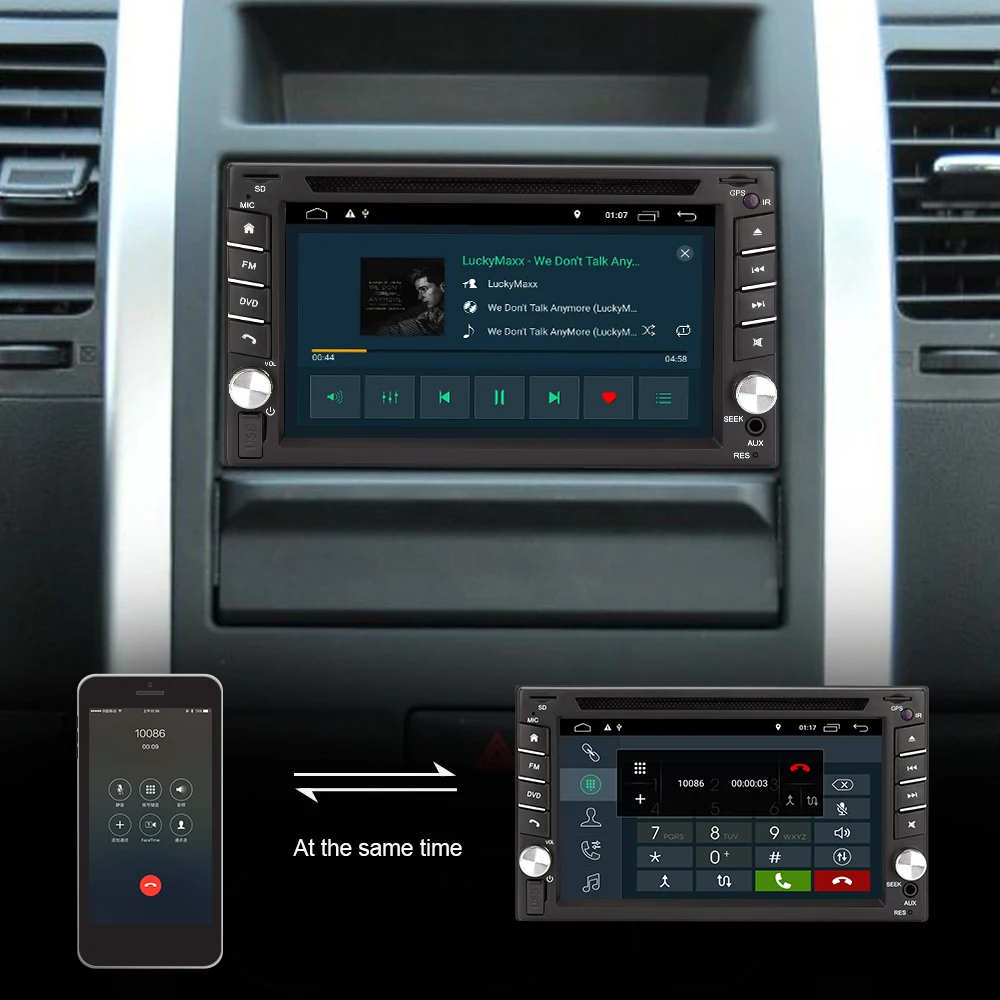 Perfect Eunavi 2 Din Quad Core TDA7851 Universal Android 9.1 Car Multimedia dvd radio stereo audio Player 2din Tablet PC GPS Navigation 1