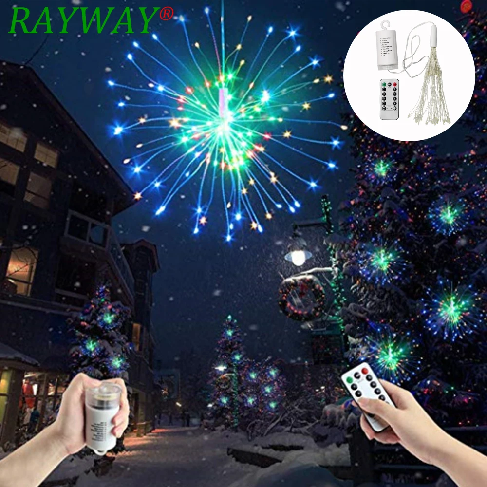 

DIY Foldable Bouquet Shape LED String Lights Firework Battery Operated Decorative Fairy Lights for Garland Patio Wedding Parties