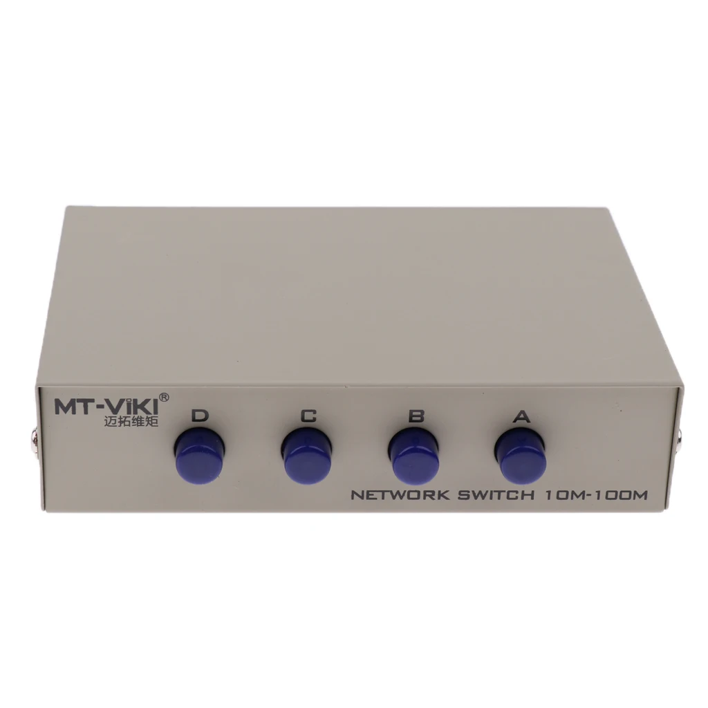 4Port A B Manual Network Sharing Switch Box 4In1 1In4 RJ45 Ethernet Switcher