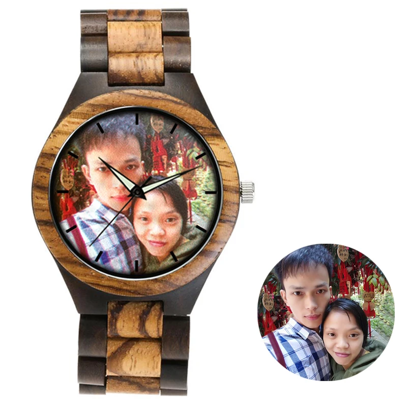 zebra wooden band watch color