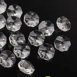 150 шт./лот 24 мм прозрачный цвет кристалл Octagon в 2 отверстия кристалл свободные шарики Бесплатная доставка кристалл падение подвесной