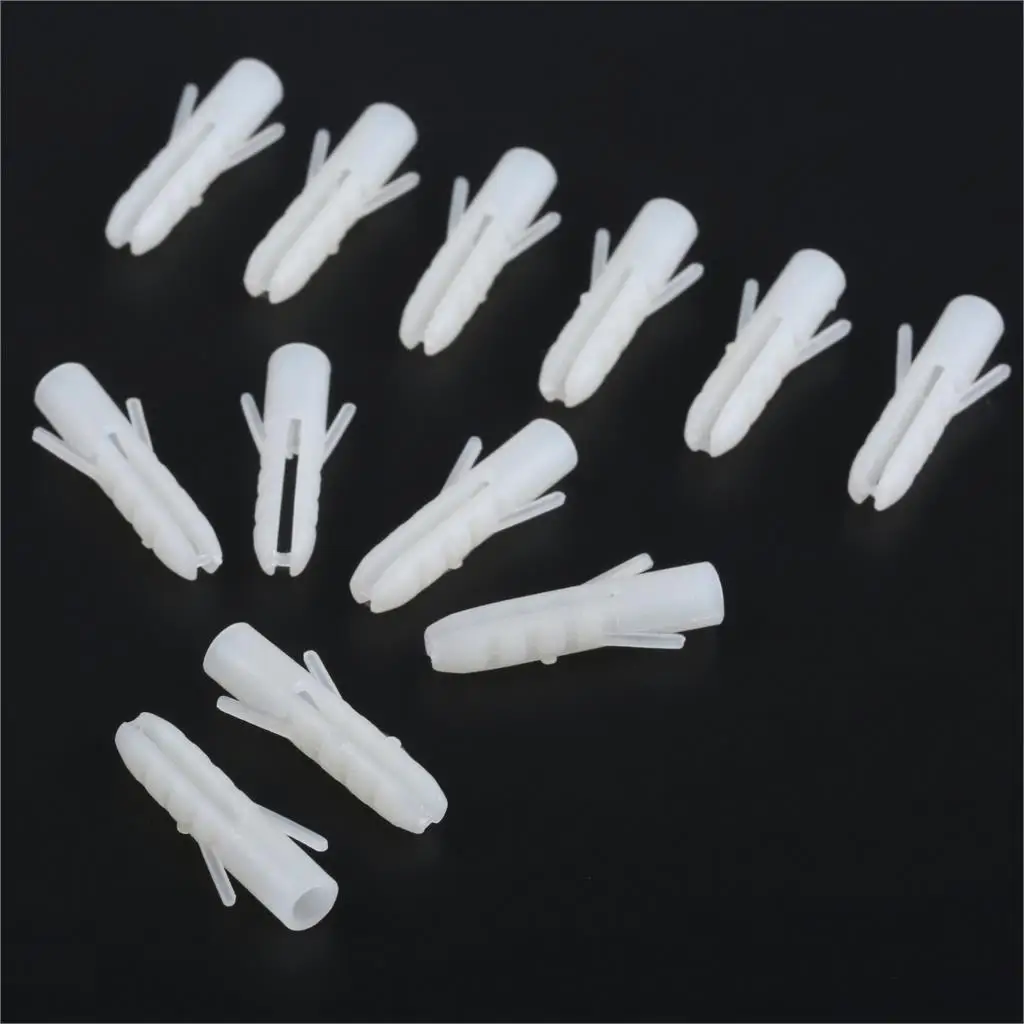 

50Pcs Plastic Expansion Pipe M6 M8 Plug Plastic Pipe nylon Column Expansion Screw Anchor Plug Wall Plugs