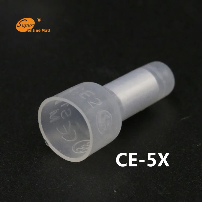 

100pcs Wire connector terminals Insulated pacifiers line cap aluminum CE-2X terminal fittings Applicable connect 1.5 square wire