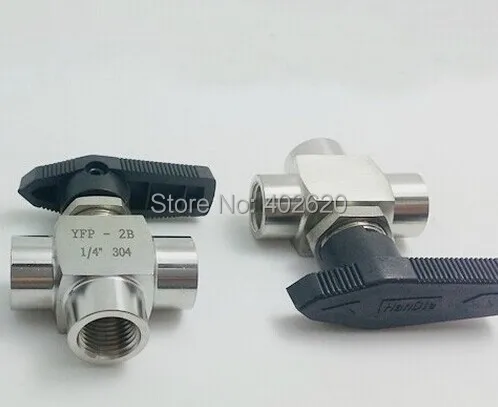 

Free Shipping 304 Stainless Steel 3-way Ball Valve 1/4" BSP Female Thread "L" style