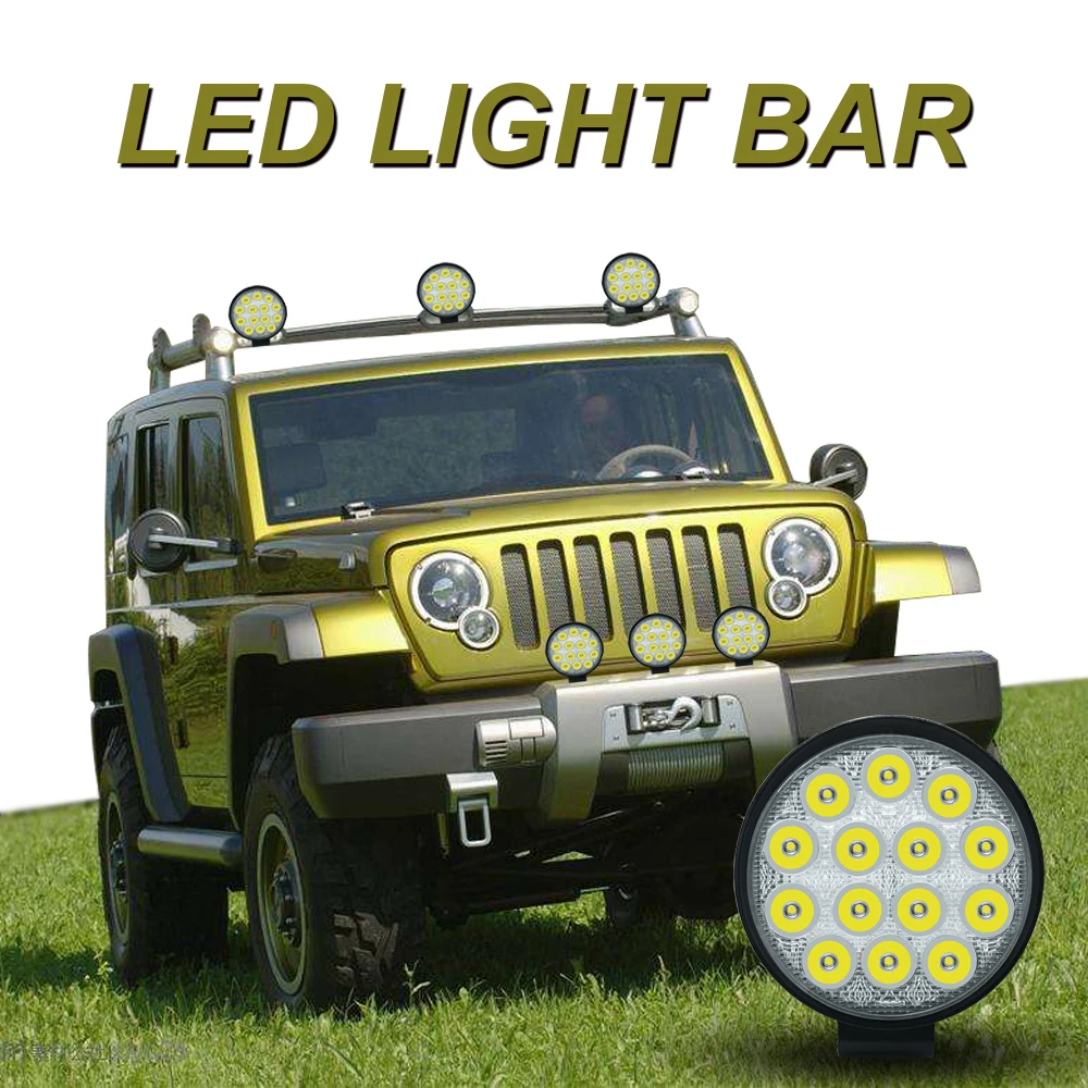 

12V 24V high-light work headlights for off-road vehicles, ATVs, off-road vehicles, trucks, forklifts, trains, boats etc.27W/42W.