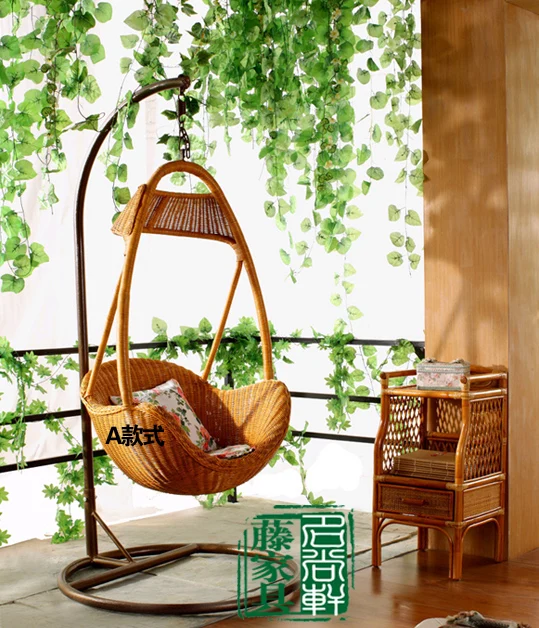 Rattan swing single outdoor swing indoor swing balcony casual rattan