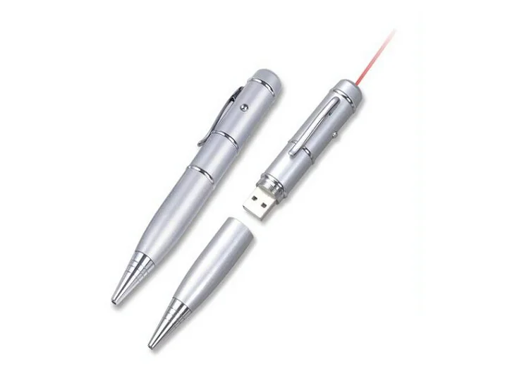100pcs/lot laser pointer stick Ballpoint pen shape usb2.0 4GB 8GB 16GB 32GB 64GB pen drive thumb