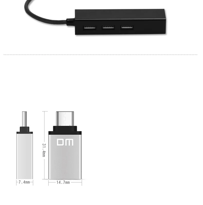 DM USB C адаптер Тип C USB 3,0 адаптер Thunderbolt 3 Тип-C адаптер OTG кабель для Macbook pro воздуха samsung S10 S9 USB OTG