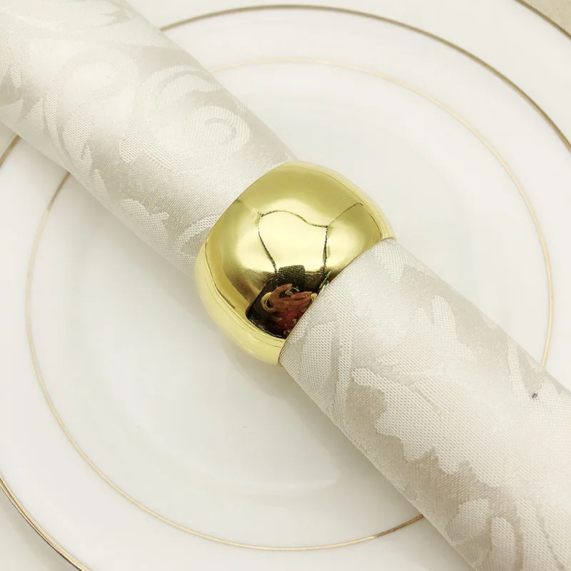 

6PCS Western Hotel Tableware Set Table Ring Napkin Buckle Napkin Ring Napkin Ring Metal Towel Ring