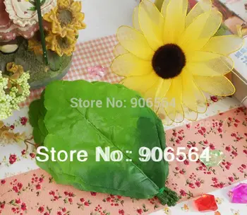 

Free shipping wholesale DIY sunflower material , artificial leaves for nylon stocking flower accessories(100pcs/lot)