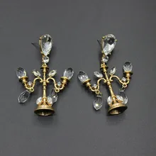 Новинка, Европейская и американская хрустальная люстра в стиле барокко, серьги с увеличенными ушами, ретро длинные серьги 117