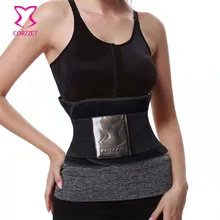 Corzzet Black Waist Trainer Cincher Hot Body Shaper Girdle Belt Waist Cincher Underbust Control Waist Trainer Corset
