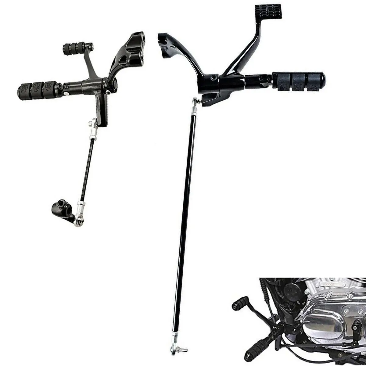 

Forward Controls Foot Pegs Levers Linkage For 2004-13 Sportster XL1200 883 Iron For 2011-2013 Sportster 883 Superlow