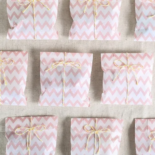 Красочные полосы greaseproof крафт бумага подарок еда упаковка торт из конфет бумажные пакеты для хлеба