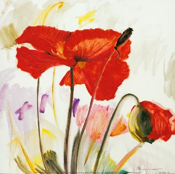 

Canvas prints art Handpainted red Poppies picture Home Decorative Oil Painting On Canvas quality Wall Art Flower Picture