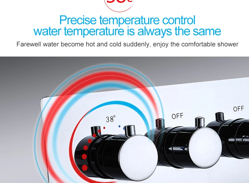 hm LED Ceiling Shower Set 20 Inch constant temperature Change Mist Rain Bathroom Shower Head Multiple Functions Shower Diverter (3)