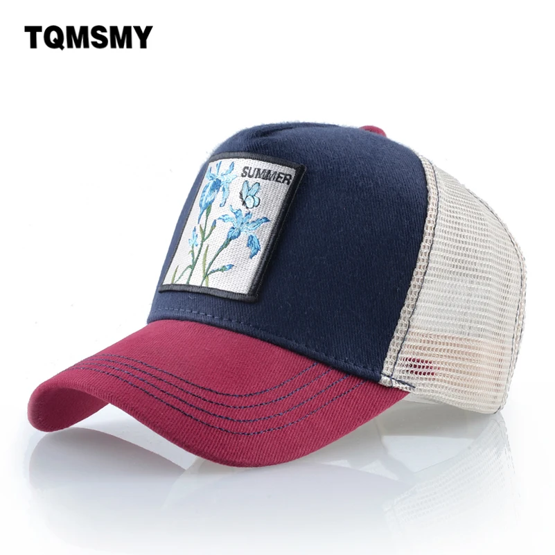 

fashio Baseball Cap Women's Cotton Snapback caps Embroidery orchid Hip Hop cap Breathable Mesh Bone Trucker Hat Sun visor gorros