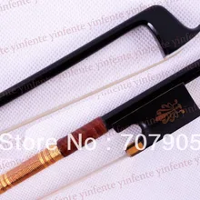 4/4 Скрипка Лук Черный Углеродного Волокна довольно инкрустированные Золотой Цвет Лук строка