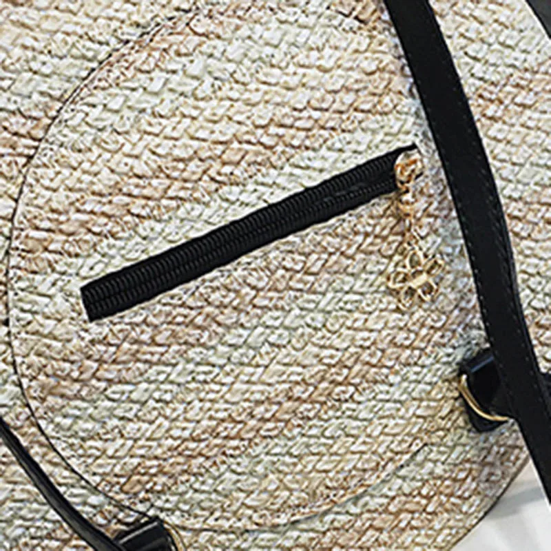New Fashion Women Summer Straw Backpack INS Popular Female Hat Back Pack Lady Travel Casual Mochila Stripe Knit Crossbody BP3008 (21)