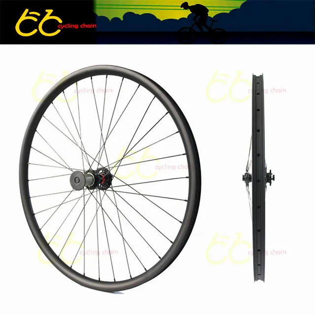 Cheap Free shipping 29er Carbon Mountain Bicycle Tubeless Wheelset  D771/D772 hub