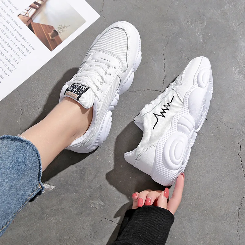 

Women Vulcanize Shoes Spring Women Shoes White Sneakers Breathable Comfort Women Sneakers Fashion Women Flats Tenis Feminino