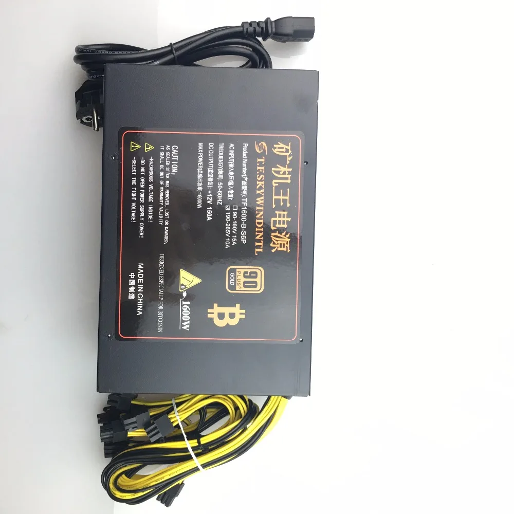 Бесплатная доставка 1600 Вт psu Ant S7 A6 A7 S9 L3 bitmain antminer s9 BTC Майнер машина для сервера