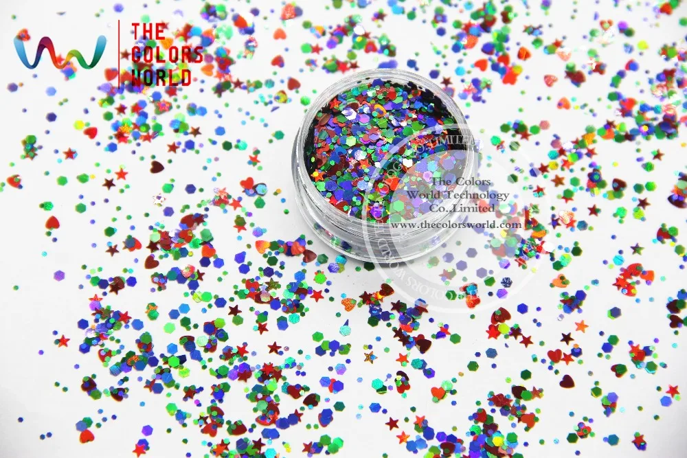 

RM-361 Mix Colors and shapes Glitter for nail art makeup and DIY decoration