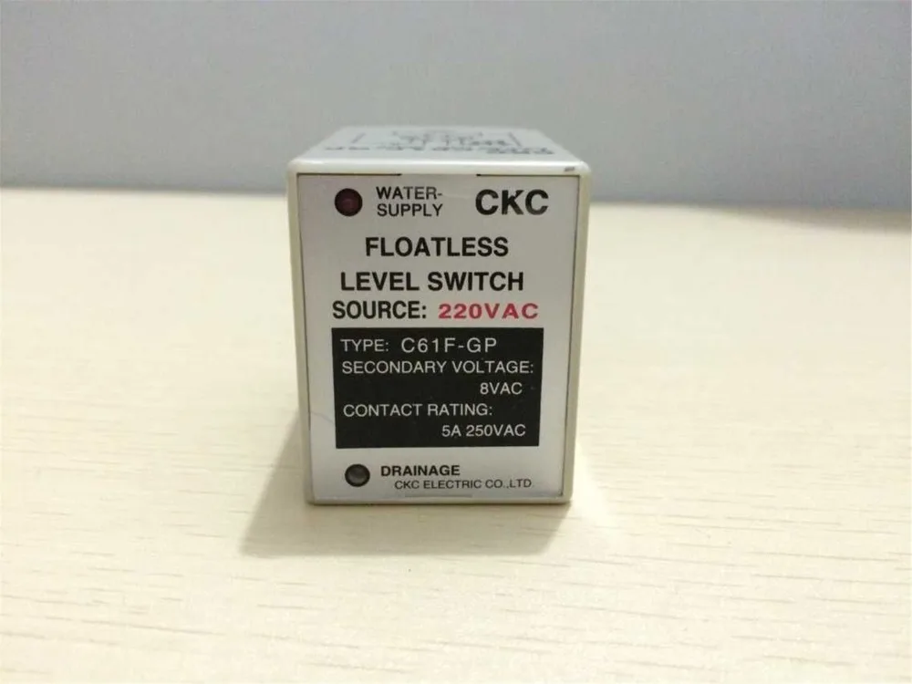 

5pcs C61F-GP 8 Pin Liquid Level Relay Floatless Relay Water Level Control 12VDC 24VDC 110VAC 220VAC