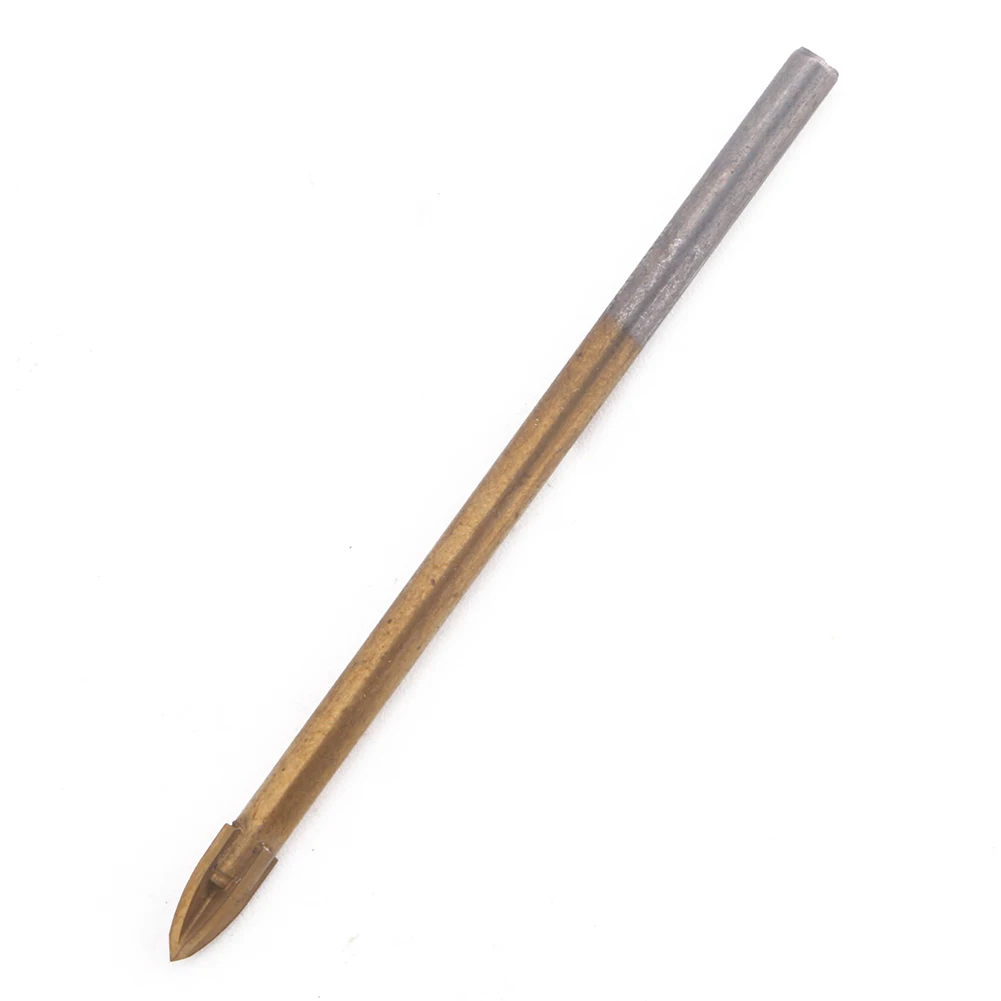 

4mm Titanium Ceramic Tile Glass Drill Bit Tungsten Carbide YG6 Cross Spear Head