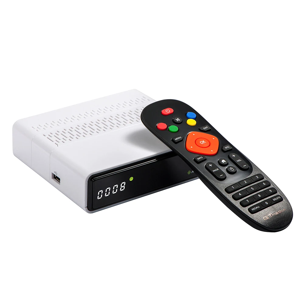 TV Box Android 6.0 2GB+8GB Amlogic S905D DVB-S/S2 Satellite Receiver GTmedia GTC Decoder Set top Box For Smart TV with 4K Remote