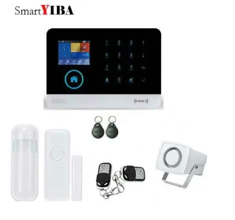SmartYIBA APP Control WIFI GSM GPRS Home Alarm System Motion Alarm Door Sensor Wireless Security Alam System RFID SMS Alarm Kit SmartYIBA APP Control WIFI GSM GPRS Home Alarm System Motion Alarm Door Sensor Wireless Security Alam System RFID SMS Alarm Kit