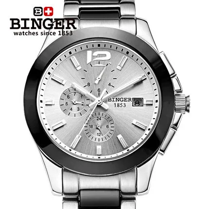 Binger Brand relogio Luxury Men Casual watches Unisex vintage couple ceramic waterproof watch fashion Dress Wristwatch