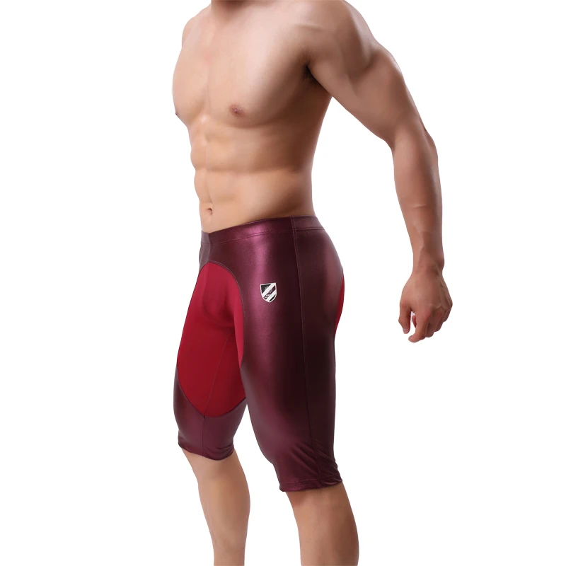 Кожаные сексуальные сетчатые Мужские штаны для йоги, пижама фитнесс, облегающие колготки для мужчин, спортивная одежда, гимнастический костюм, Мужская одежда для плавания