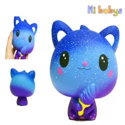 Smooshy Mushy Squishy Galaxy Fox Jumbo Squeeze Игрушка антистресс Squishes сенсорные игрушки медленный рост декомпрессии подарок для детей