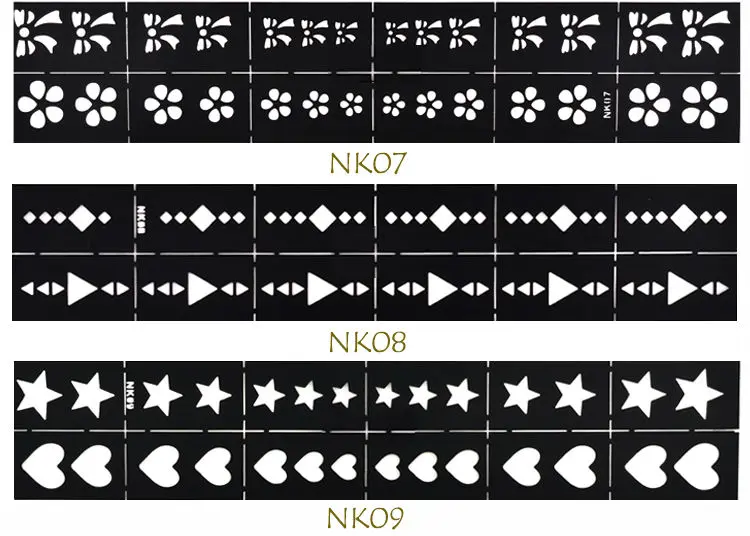 Трафаретная штамповка для маникюра, виниловые наклейки для маникюра и красоты, инструменты для ногтевого дизайна, 12 насадок/листов