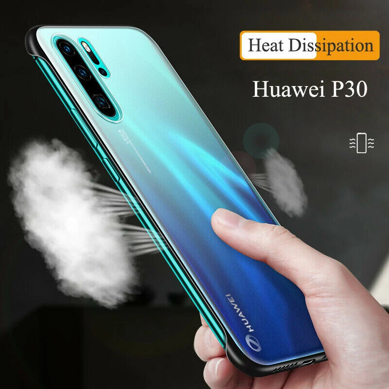 Frameless-Transparent-Matte-Hard-Phone-Case-For-Huawei-Mate-10-20-P20-P30-Honor-V20-20 (4)