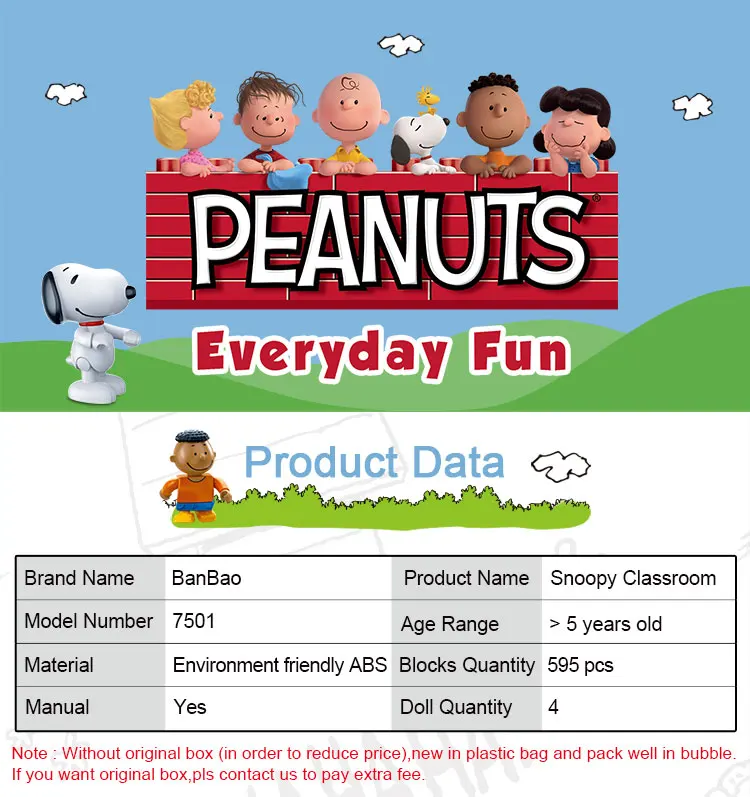 BanBao, горячая Snoopy, арахис, IP фигурка, пластиковые строительные блоки, игрушки для детей, обучающая модель, DIY Кирпичи, совместимый бренд