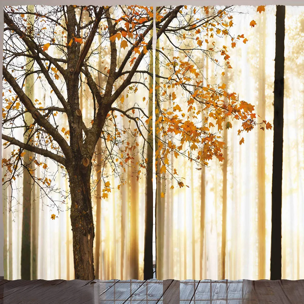 

Polyester Bedroom 3D Decorative Window Drapes Unique Digital Printing Curtain Modern Shading Home Living Room 2 Panel Set