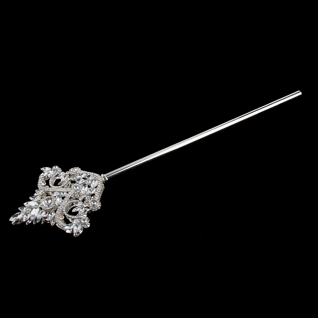Silver Fairy Princess Queen Magic Wand Scepter Bridal Scepter Wedding Party DIY Decoration Accessory Photo Prop 