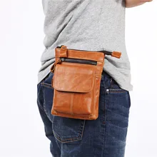 Винтажная Мужская поясная сумка из натуральной кожи, небольшая удобная мужская сумка, поясная сумка, сумка для телефона, поясная сумка, мини-мужская сумка на плечо# M8123